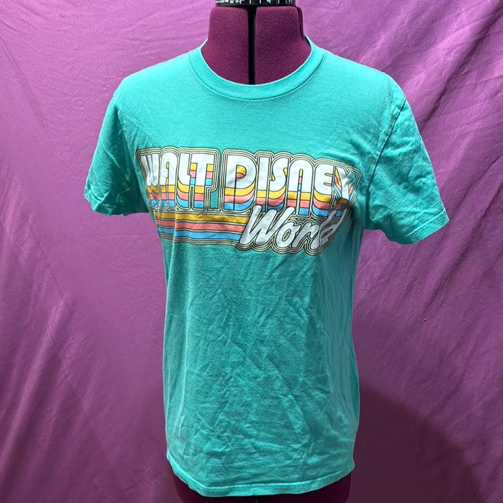 Walt Disney World Teal Blue Cotton T-Shirt – Size Small